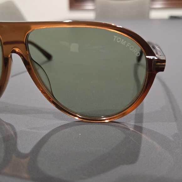 Tom Ford Marcus Aviator Sunglasses - TF1023 48N 60-13 140-1 - Brown - Picture 6 of 16